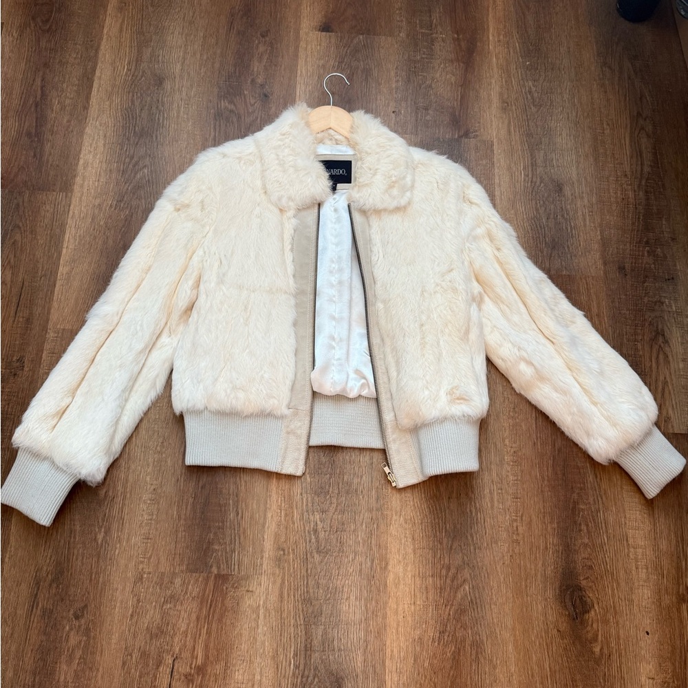 Bernardo Cream Teddy Jacket